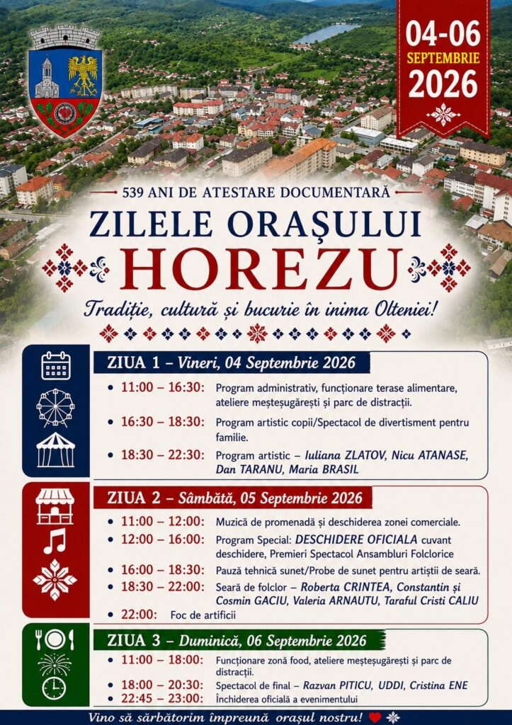 Horezu marchează 539 de ani de la prima atestare documentară