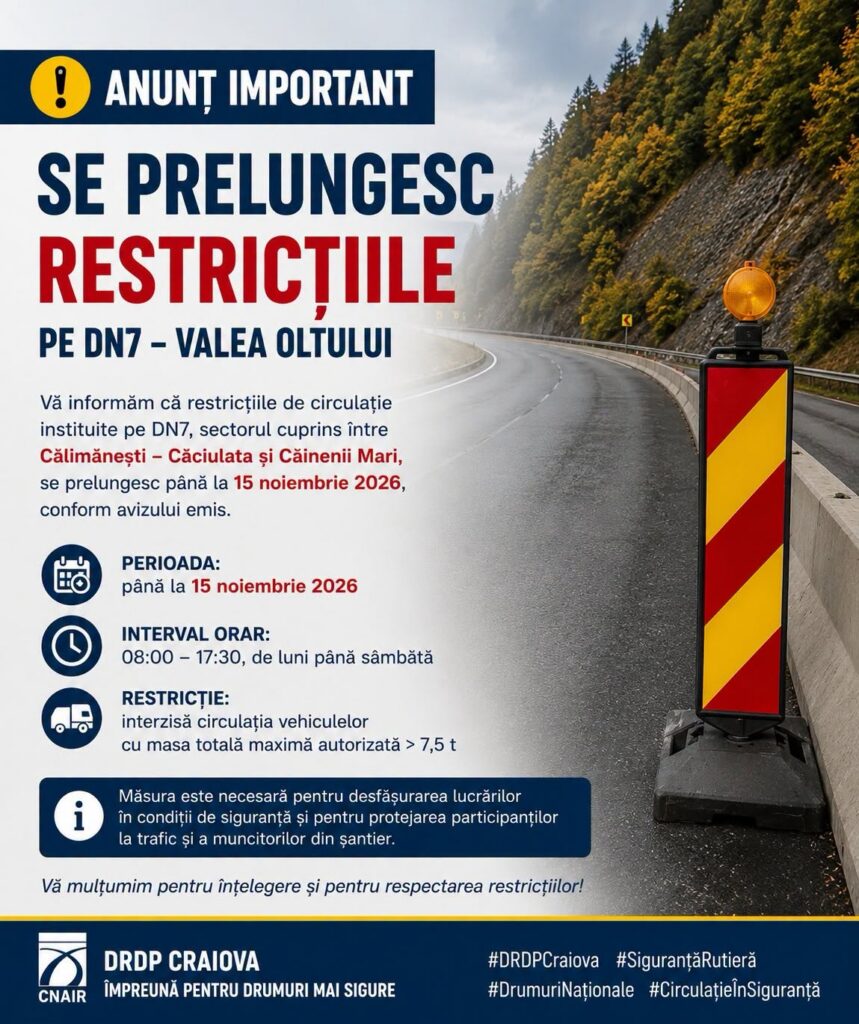 Restricțiile pe Valea Oltului, prelungite până în noiembrie