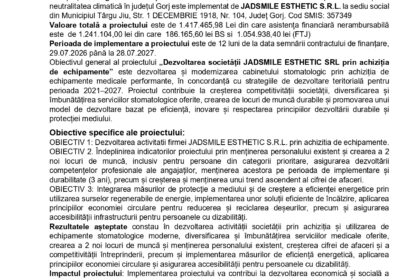 Press release header in Romanian with EU logos, big blue title, and date August 2026.