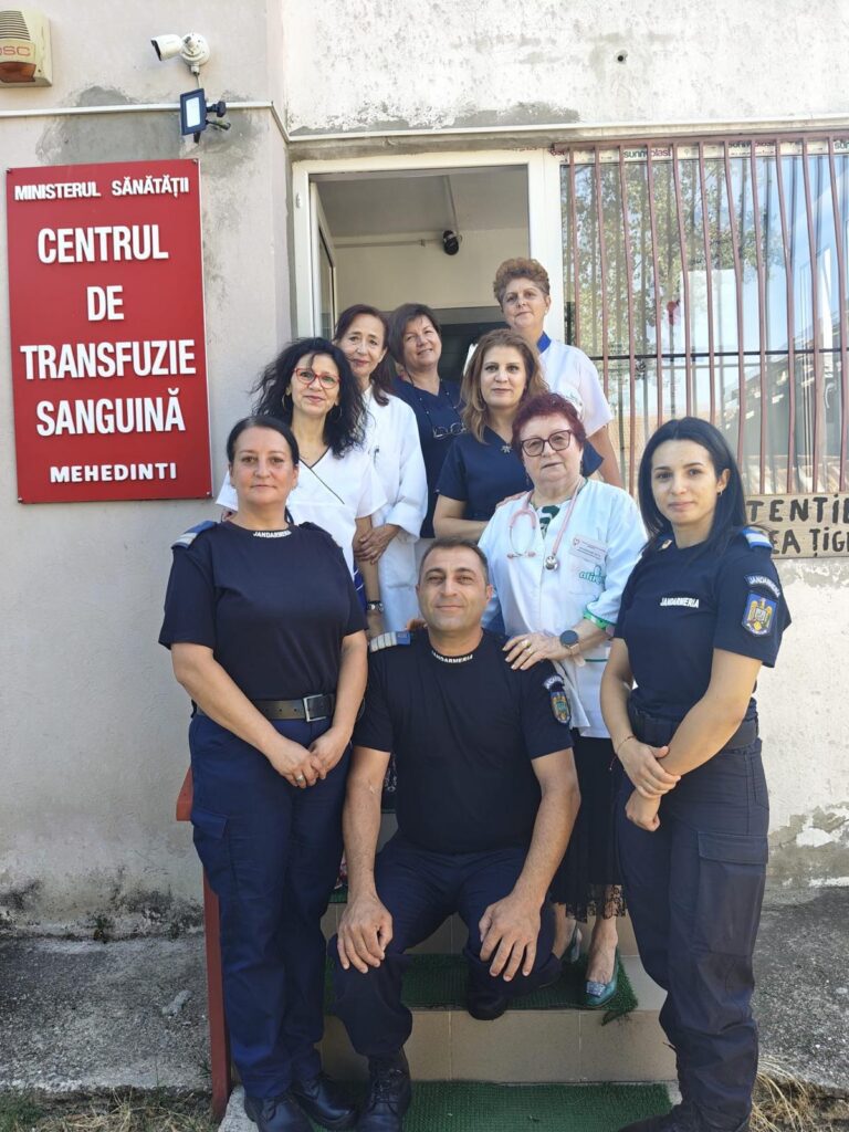 Jandarmii din Mehedinți donează sânge pentru pacienți