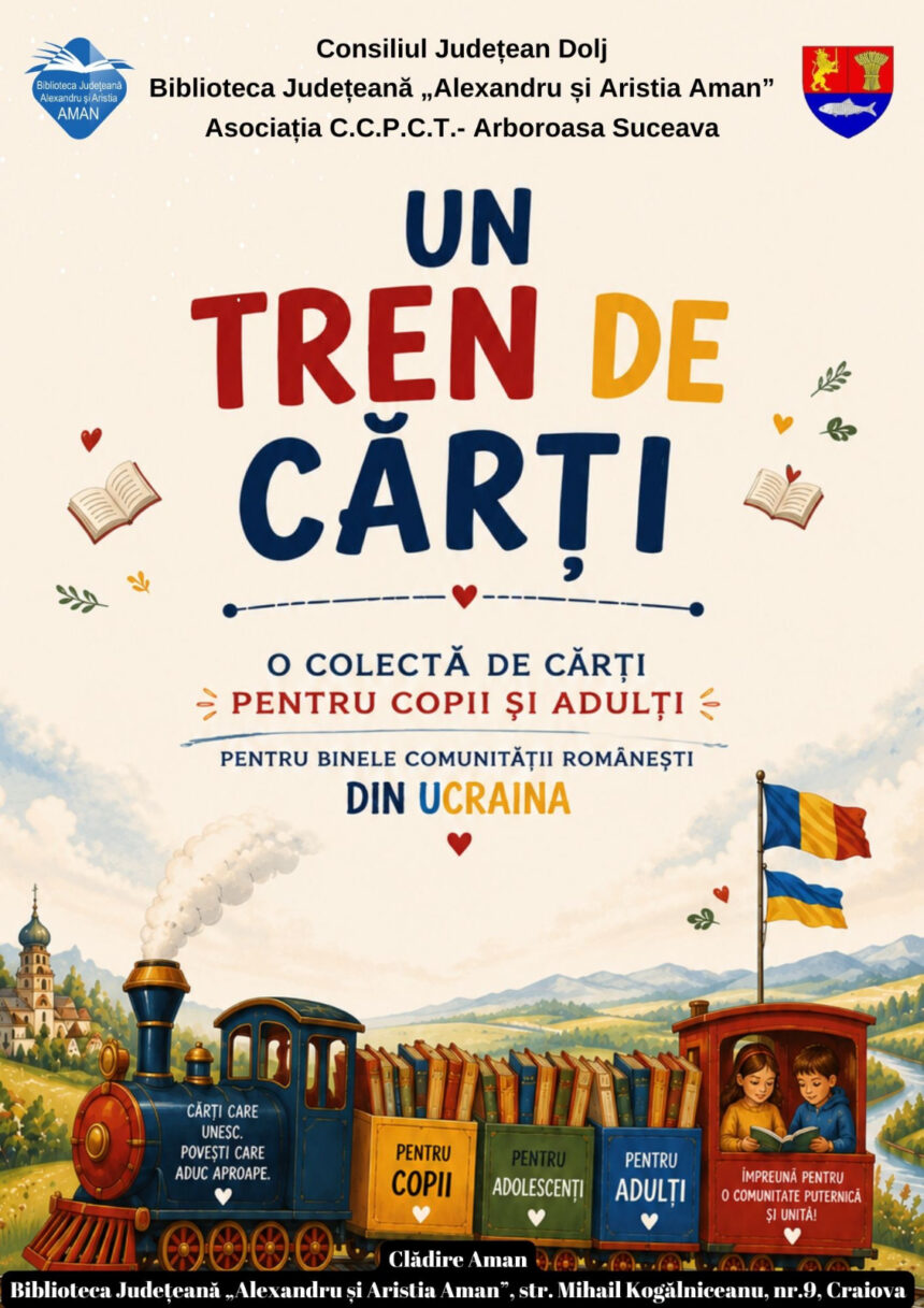 „Un tren de cărți” pornește spre românii din Ucraina