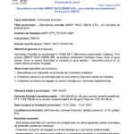 Document de presă cu titlul: Dezvoltarea activității DERAT NICO DENIS SRL prin achiziția de echipamente (comunicat de presă) – datele proiectului incluse pe marginele textului în română.
