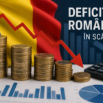 Deficitul României scade puternic după primele 7 luni. Foto generată cu AI