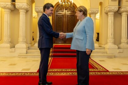 Angela Merkel, primitã la Cotroceni de Nicuşor Dan. Foto: presidency.ro
