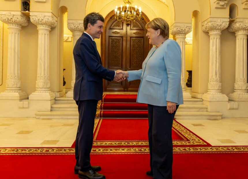 Angela Merkel, primitã la Cotroceni de Nicuşor Dan. Foto: presidency.ro