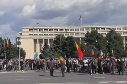 Protestul ciobanilor a degenerat: confruntări la Guvern. Foto: Captură video