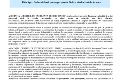 Press release header featuring EU flag and Romanian government seal, with a light blue bar reading 'COMUNICAT DE PRESĂ' and Romanian title text below.