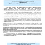 Press release page header: EU flag, Romanian government seal, and Romanian title about a sustainable development project.