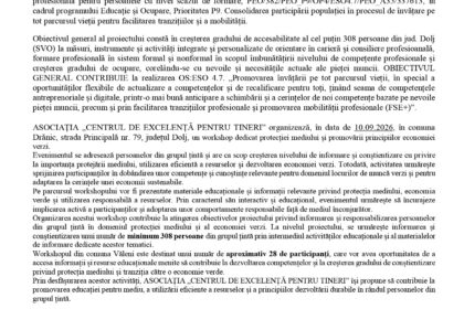 Header of a Romanian press release funded by the European Union, showing the EU flag, government seal, and blue banners reading 'COMUNICAT DE PRESĂ' with project details