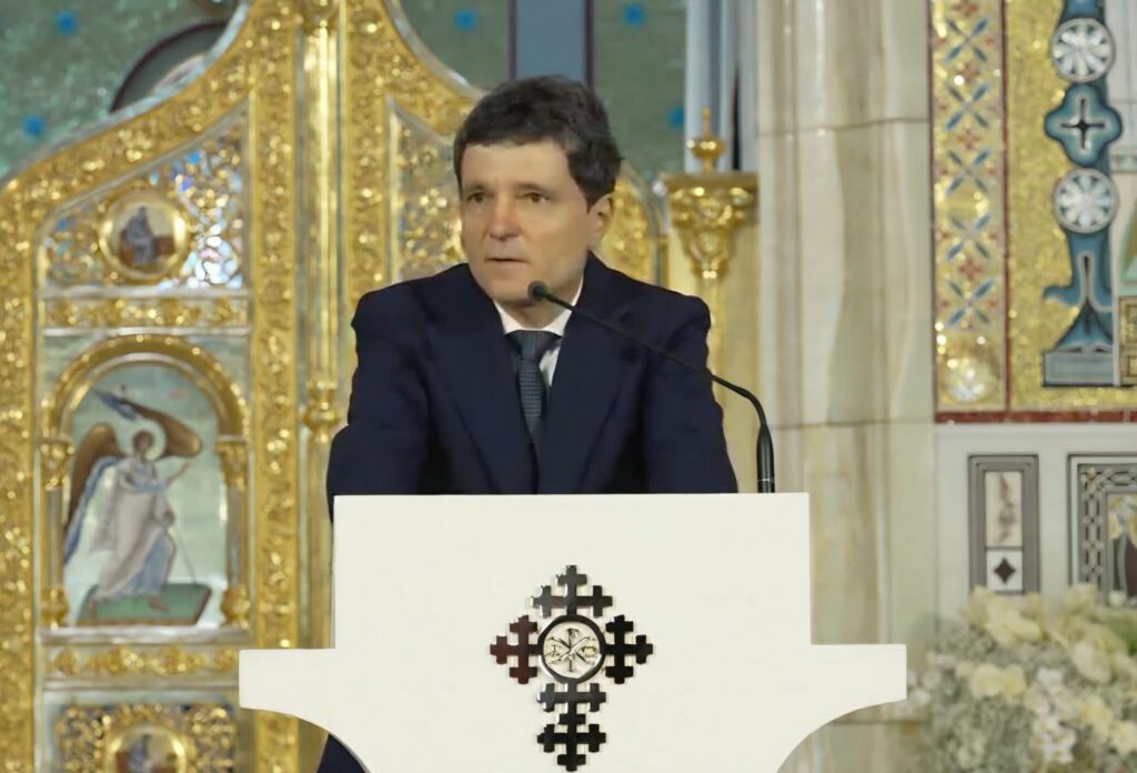 Nicușor Dan, discurs la Catedrala Neamului despre naționalism. Foto: Captură video/ Facebook