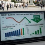 Deficitul bugetar a scăzut la 2,89% din PIB în 8 luni. Foto generată cu AI