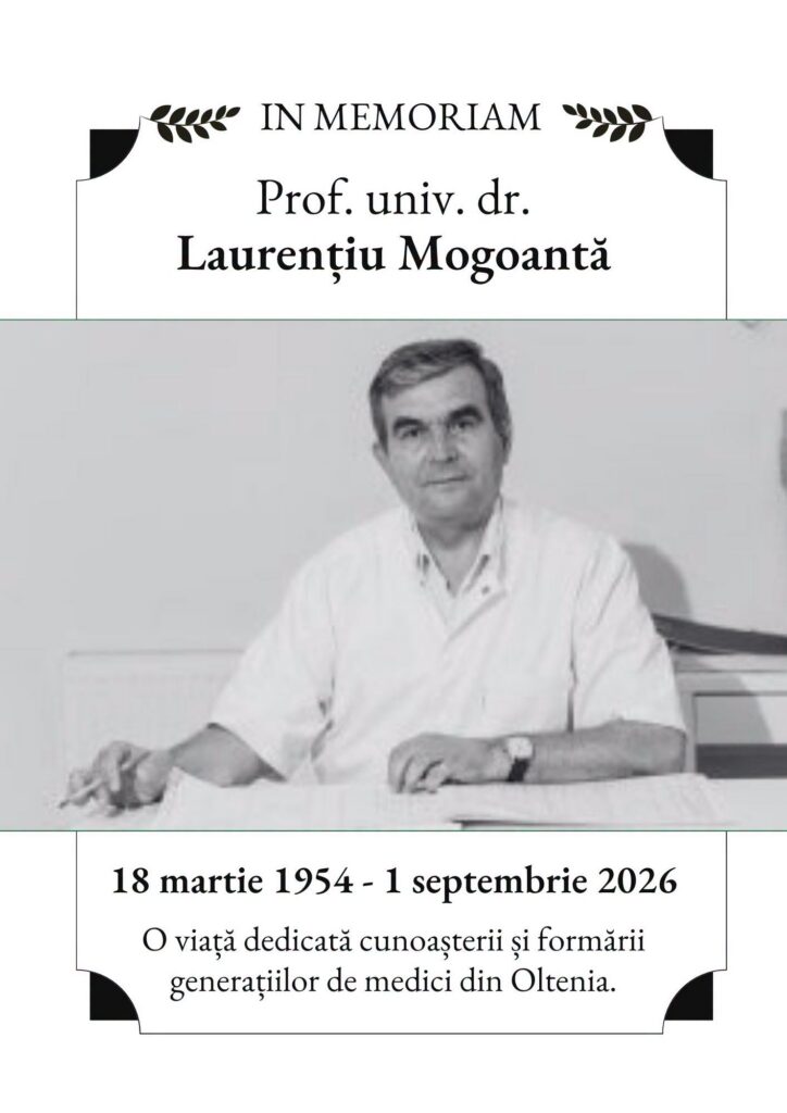 Doliu la UMF Craiova: Prof. univ. dr. Laurențiu Mogoantă a murit