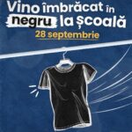 Elevii protestează în negru contra uniformei obligatorii. Foto Facebook/ Consiliul Național al Elevilor