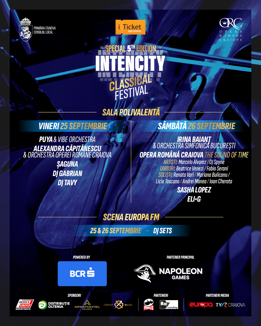 IntenCity, două seri de muzică spectaculoasă la Craiova