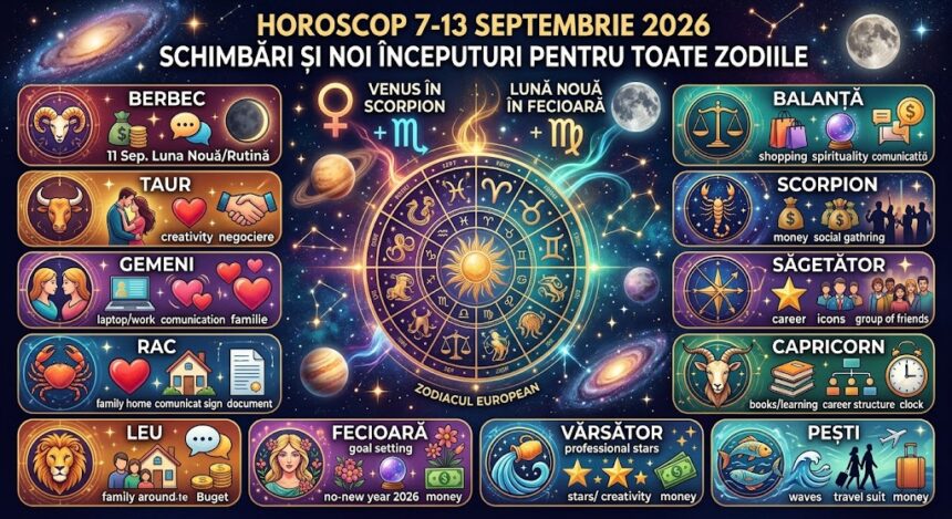 Horoscop 7-13 septembrie 2026: Zodiile care primesc bani
