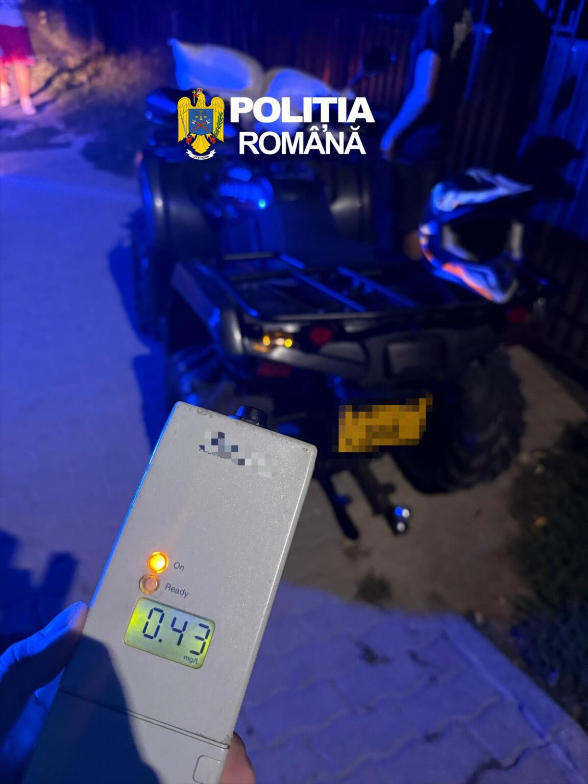 Două ATV-uri, oprite de polițiști în Vâlcea