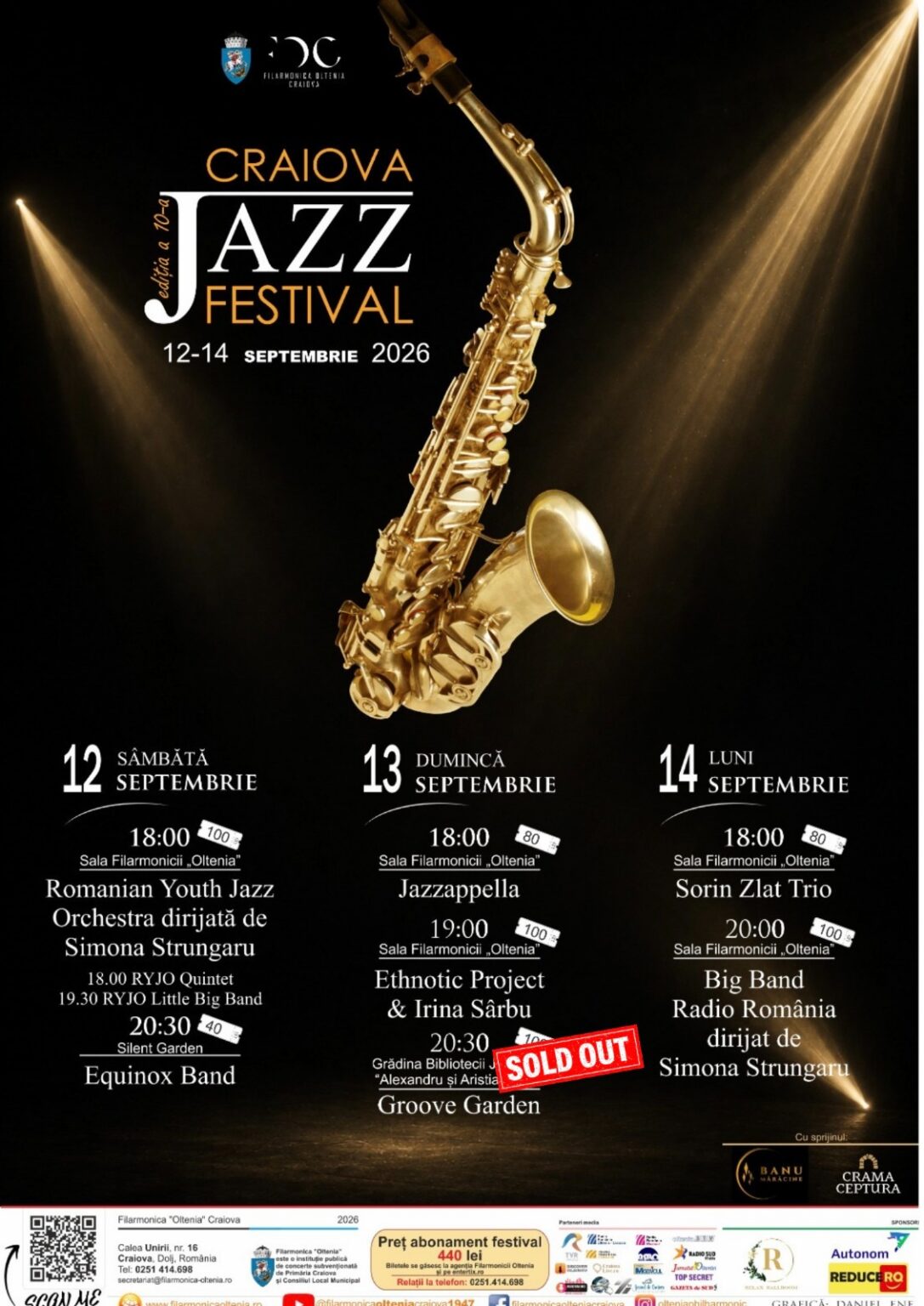 Filarmonica Oltenia. Craiova Jazz Festival, ediția a X-a: ritm, libertate și improvizație