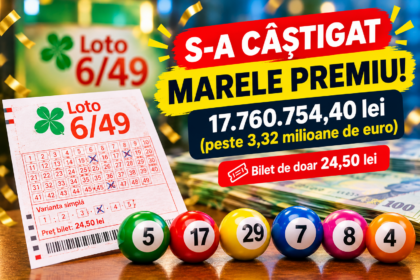 Loto 6/49: S-a câștigat marele premiu de 3,32 milioane €