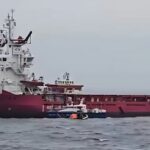 Incident în Marea Neagră: Încă o navă, lovită de drone. Foto: Captură video / Facebook/ MAI
