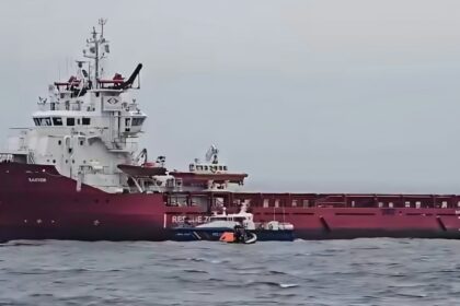 Incident în Marea Neagră: Încă o navă, lovită de drone. Foto: Captură video / Facebook/ MAI
