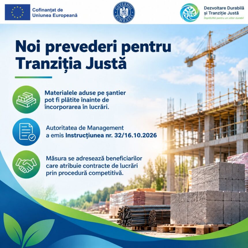 ADR Sud-Vest Oltenia: Plăți în avans pentru materiale de construcții