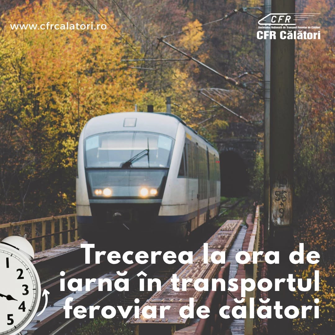 CFR Călători, la ora de iarnă: Cum vor circula trenurile
