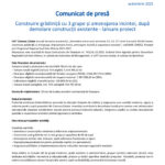 Comunicát de presă: titlu în română, cu logo UE, guvern României și Regio, octombrie 2025