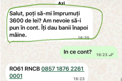 Ar fi folosit conturi de WhatsApp compromise pentru a cere bani în numele unor persoane cunoscute