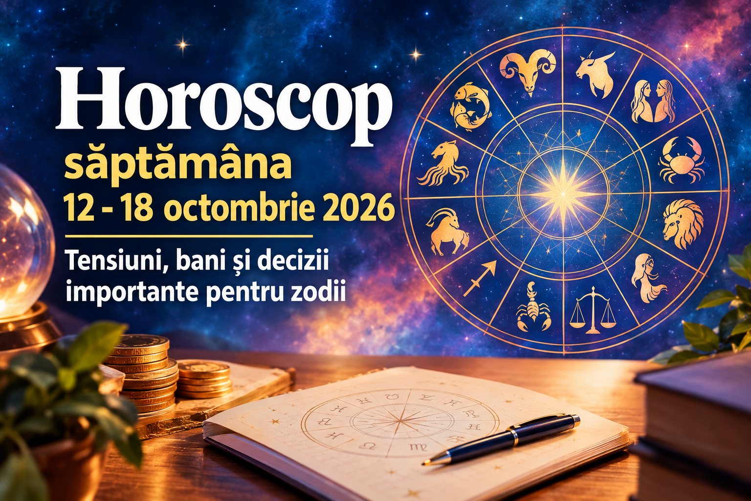 Horoscop 12–18 octombrie 2026: tensiuni, bani și noi oportunități