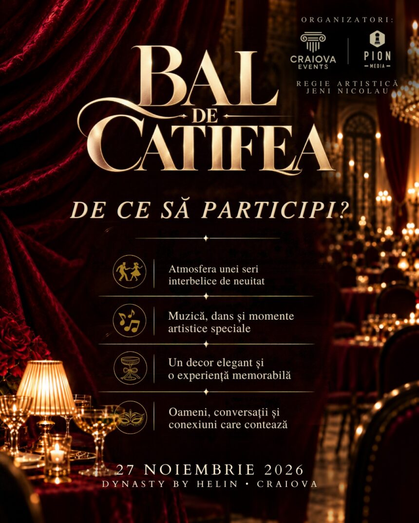 Bal de Catifea, o seară interbelică la Craiova, pe 27 noiembrie