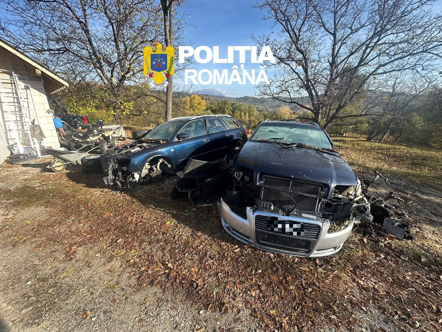 Dosar penal în Oteșani: Dezmembra mașini ilegal în curte