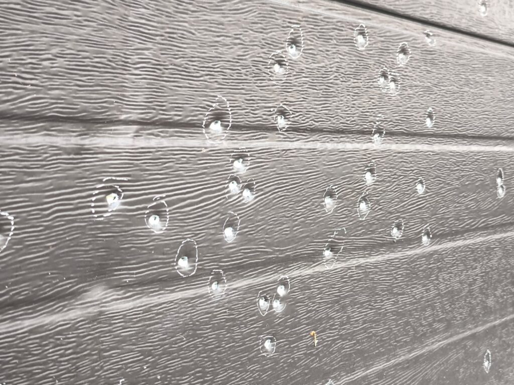 WhatsApp Image 2026-10-22 at 152108 2 - Jurnalul Olteniei – Știri din Craiova și Oltenia Dew droplets bead on a textured wooden surface, forming small circular halos around each drop (close-up).