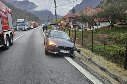 Accident pe Valea Oltului: Trafic oprit și intervenție de urgență