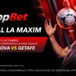 TopBet banner: Fotbal la Maxim promo for U Craiova vs Getafe on Oct 15 (UEFA Conference League).